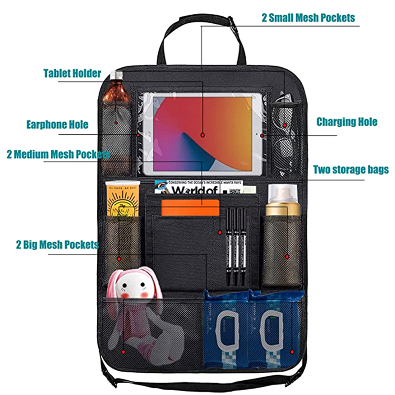 1pc Car Backseat Organizer wit - đánh giá và giá Tablet Accessories Bag