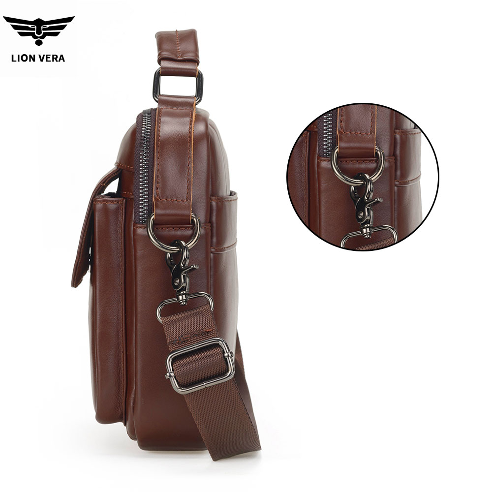 LION VERA Men's Genuine Leathe - đánh giá và giá Tablet Accessories Bag